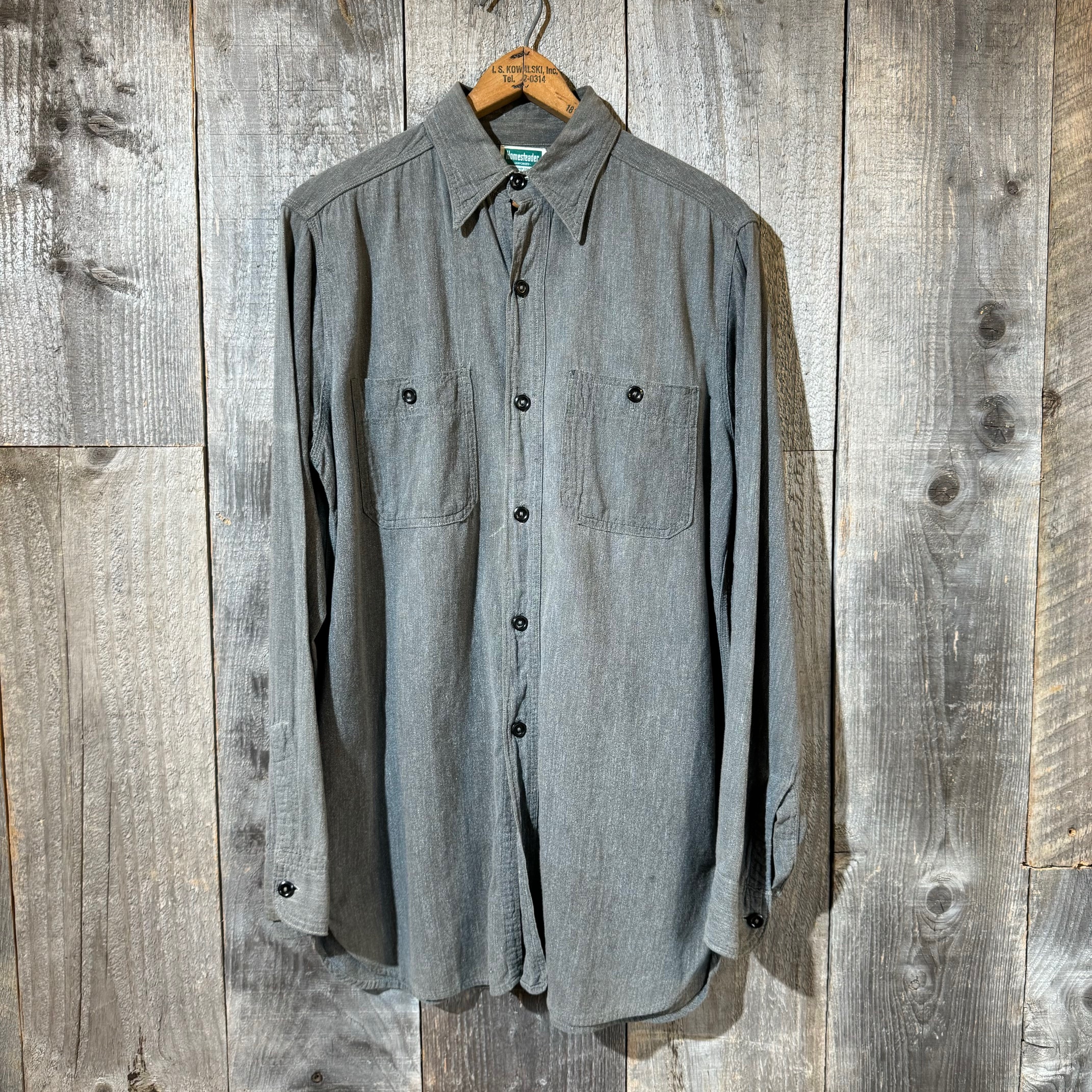 40s~ Black Chambray Homesteader【MONTGOMERY WORD】 | Glam Inc