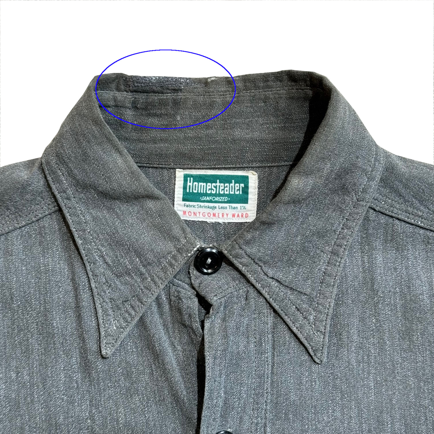 40s~ Black Chambray Homesteader【MONTGOMERY WORD】 | Glam Inc