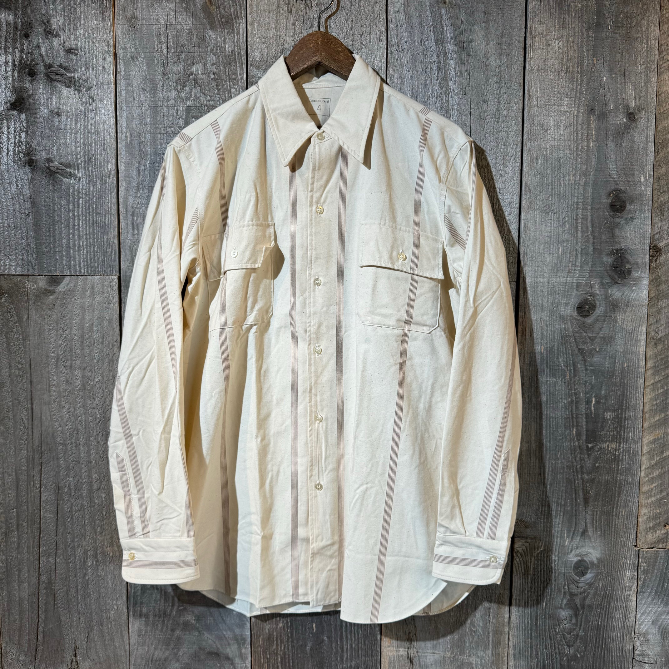 60s~ Prisoner Shirt  ITALY【DEADSTOCK】