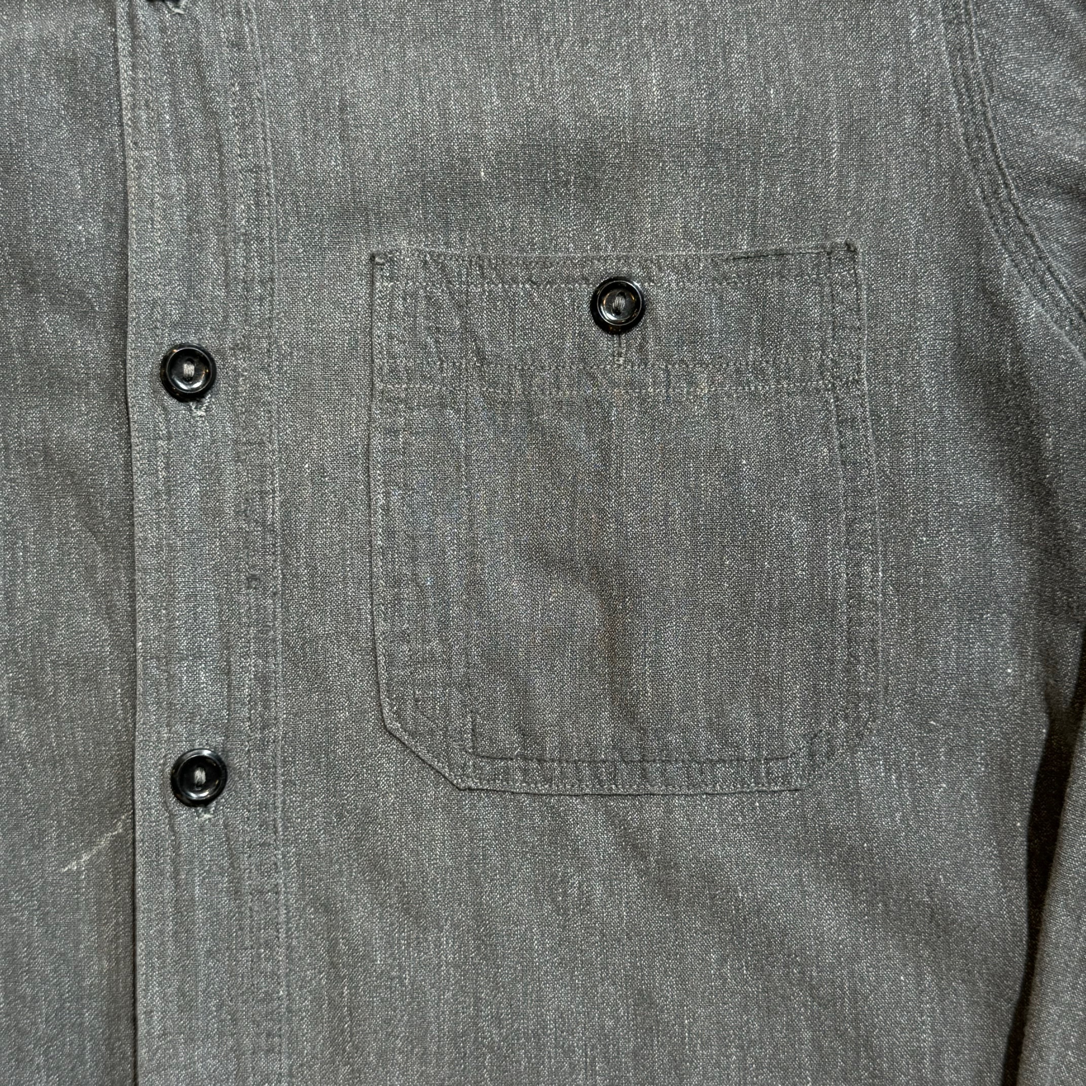 40s~ Black Chambray Homesteader【MONTGOMERY WORD】